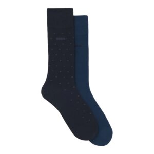 BOSS 2-Pack Regular Length Navy And Blue MiniDot Socks