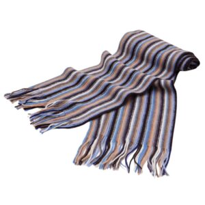 WARWICKS Beige Stripped Cashmere Scarf