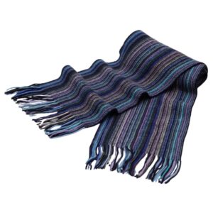 WARWICKS Blue Stripped Cashmere Scarf