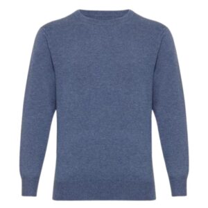 WARWICKS Denim Blue Cashmere Crew Neck Jumper