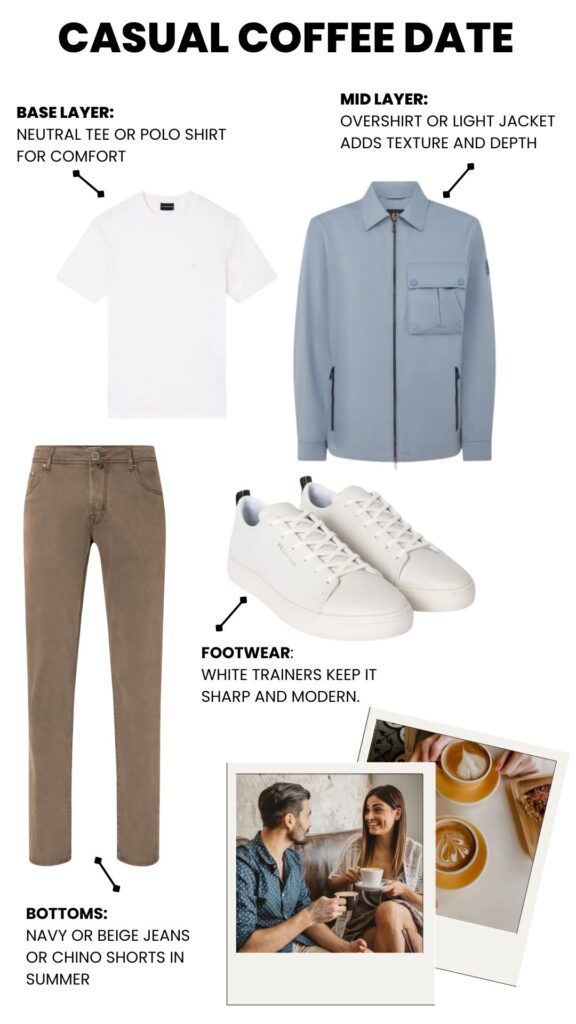 casual coffee date - mens' dress code