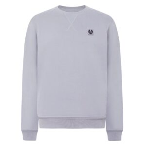 BELSTAFF Cotton Fleece Faded Indigo Crew Neck Sweatshirt