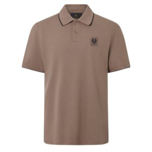 BELSTAFF Tipped Cotton Pique Asphalt Polo
