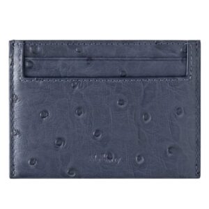 Mulberry Credit Card Slip Stormy Blue Small Classic Grain