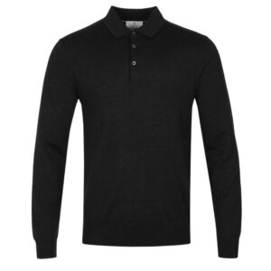 Smart Casual Style for Men: Outfit Combinations That Always Work 34 Thomas Maine Merino Wool Long Sleeve Black Polo