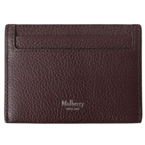 Mulberry Credit Card Slip Black Cherry Small Classic Grain