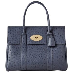 Mulberry Bayswater Stormy Blue Ostrich