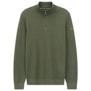 BUGATTI Forest Green Mesh Half Zip