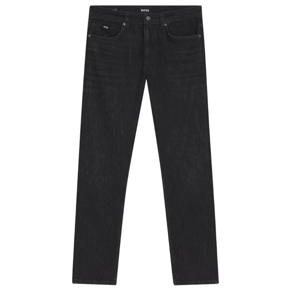 Boss Delaware Tech Travel Slim Black Jeans