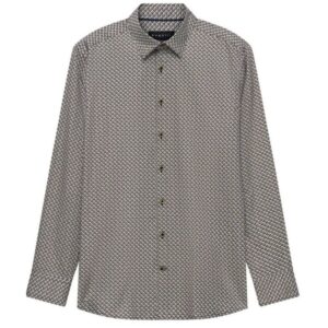 Bugatti Mosaic Pattern Beige Shirt