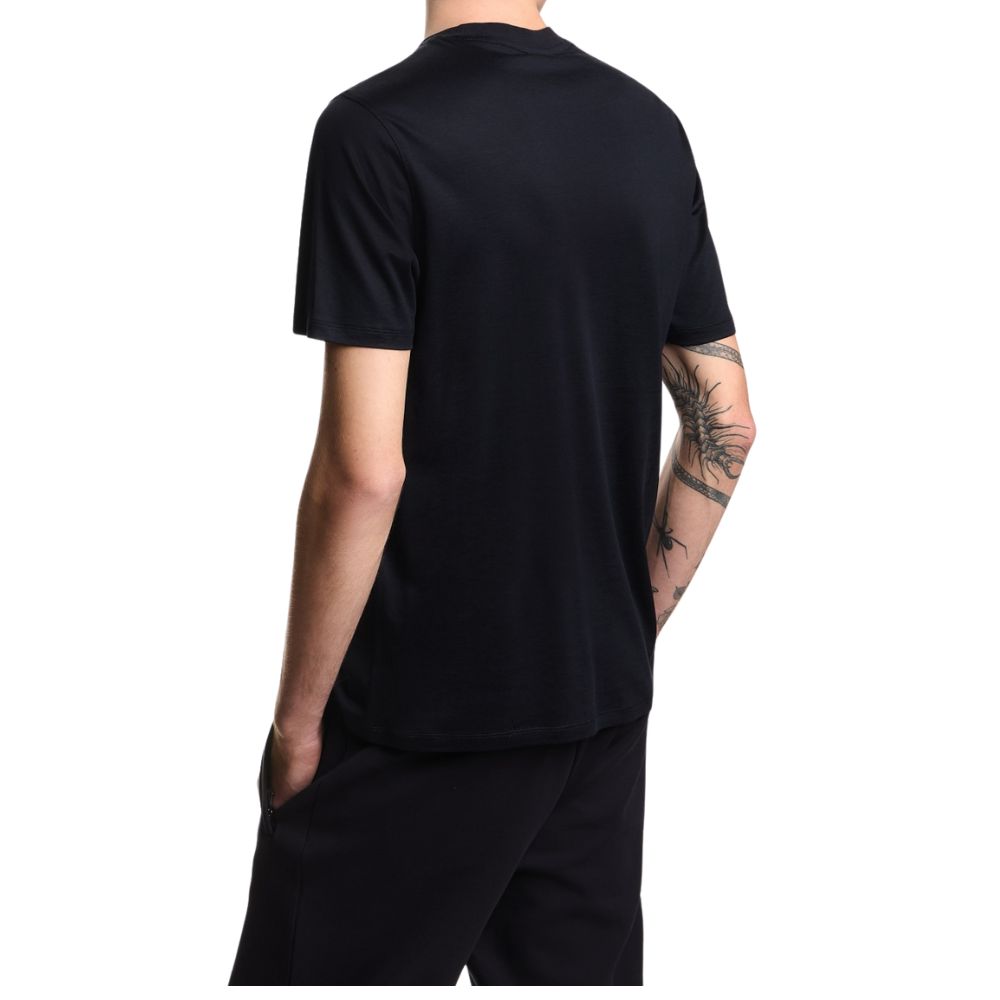 EMPORIO ARMANI Lyocell Blend Jersey T shirt With Embossed Eagle Embroidery 1