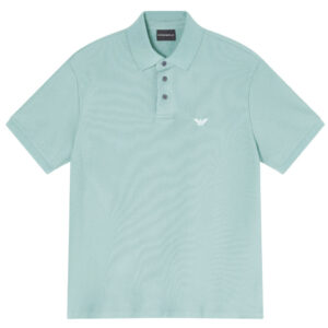 EMPORIO ARMANI Piqué Polo Shirt With Embroidered Eagle
