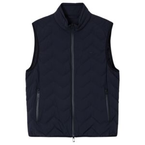 EMPORIO ARMANI Water Repellent Chevron Quilted Nylon Spandex Sleeveless Down Jacket