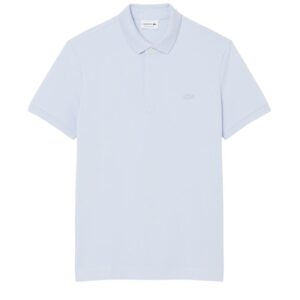 Lacoste Light Blue Classic Fit Cotton Hidden Button Polo Shirt