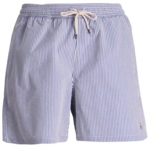 POLO RALPH LAUREN Classic Seer-Sucker Blue and White Strip Swim Shorts