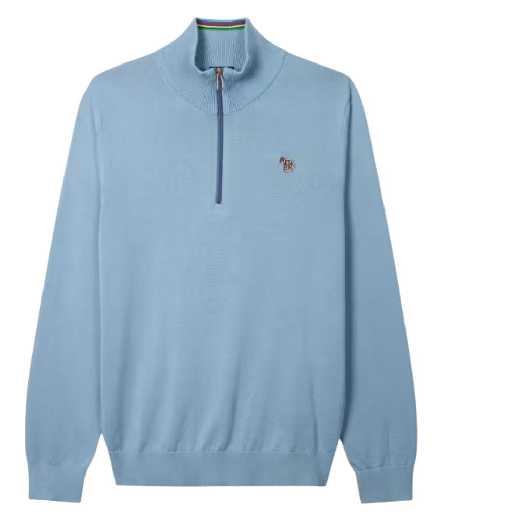Paul Smith Light Blue Half Zip Front