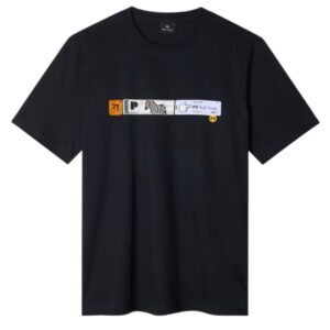 Paul Smith Navy Tickets Print T-Shirt