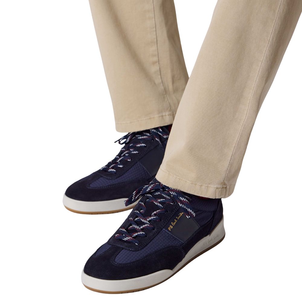 Paul Smith Navy ‘Dover’ Nylon Mix Trainers