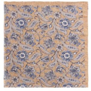 Modern Business Dress Code for Men: The Confidence Formula 33 Amanda Christensen Blue Floral Patterned Yellow Pocket Square