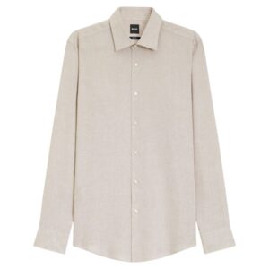 BOSS Beige Long Sleeve Shirt