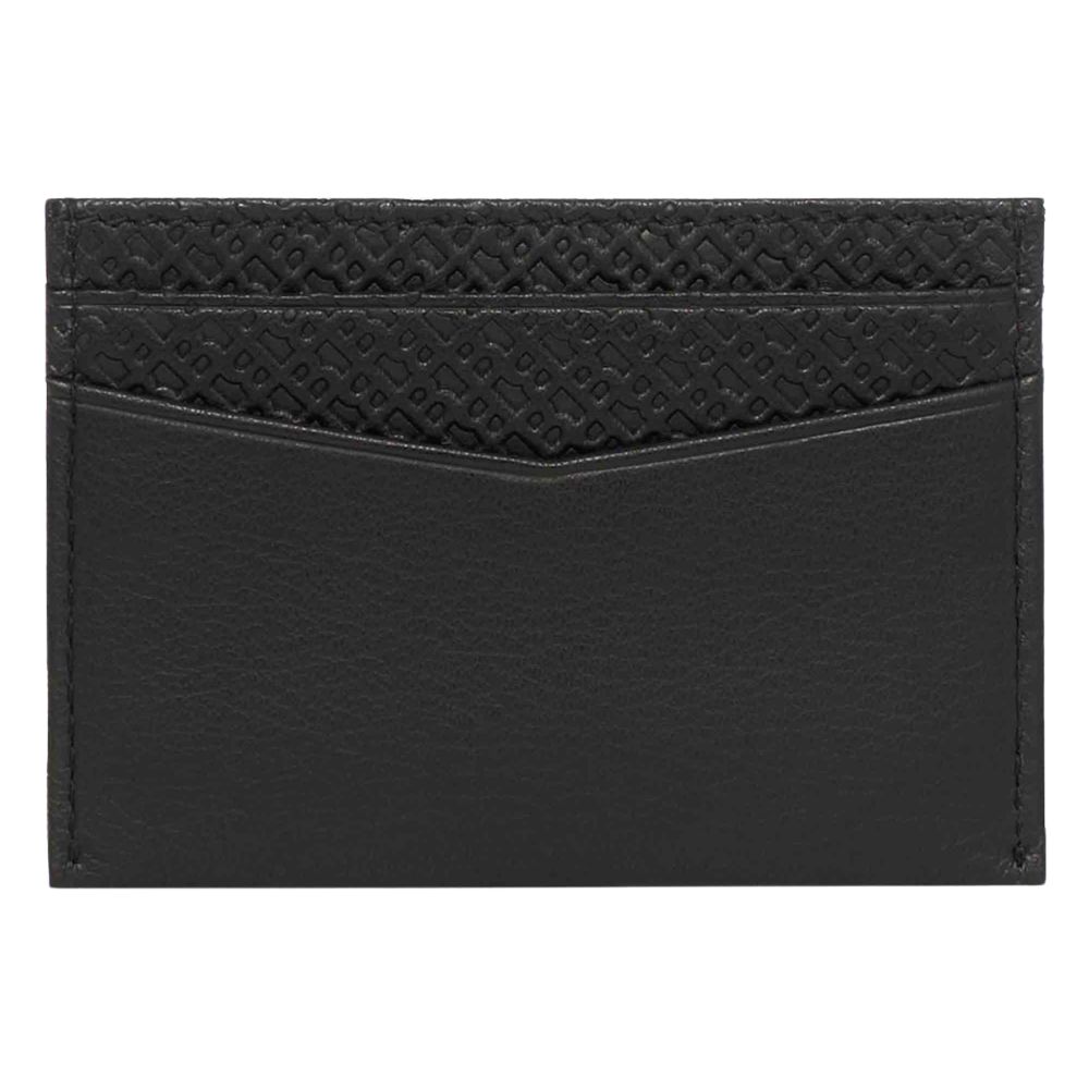 BOSS Black Leather Patterned Card Holder