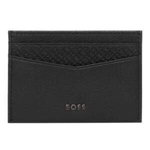 BOSS Black Leather Patterned Card Holder