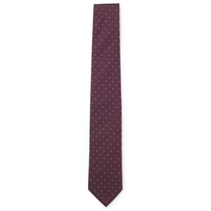 BOSS Burgundy Silk Spotted Tie