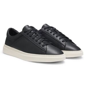 BOSS Low Top Navy Trainers With Woven And Grained Effects