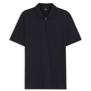 BOSS Paras Navy Zip Polo Shirt