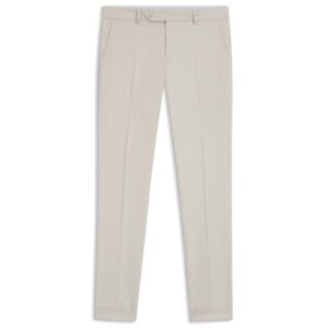 BOSS Slim Fit Cream Trousers In Washable Stretch Cotton