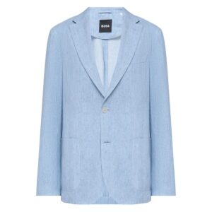 BOSS Slim Fit Light Blue Linen Blend Blazer