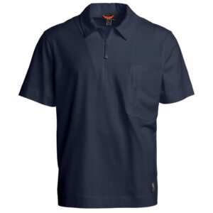 Parajumper Bordley Pocket Zip Polo Shirt in Ink Blue
