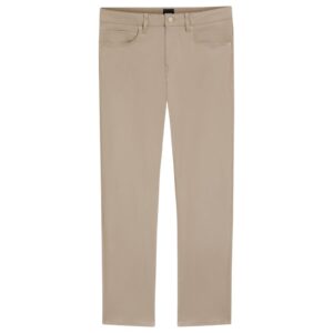 Boss Delaware Beige Slim-Fit Jeans In Stretch Denim