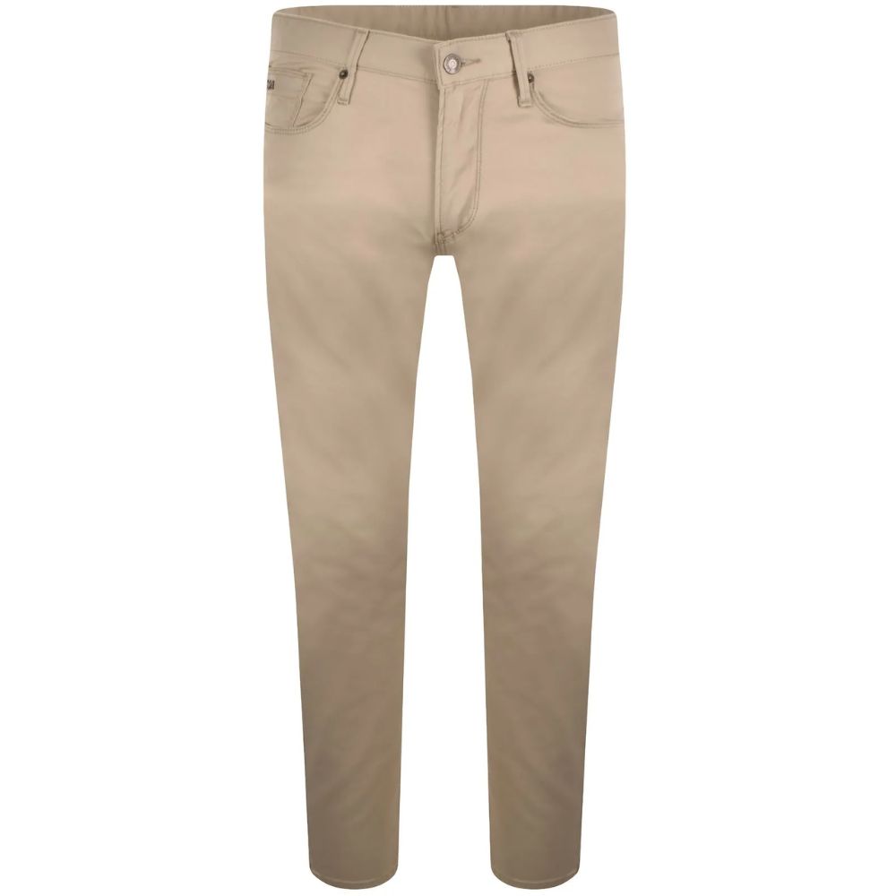 Emporio Armani J06 Slim Fit Beige 5 Pocket Jean