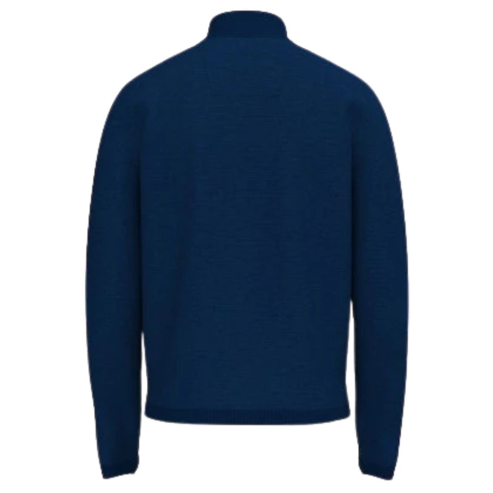 FYNCH-HATTON Air Cotton Troyer Light Petrol Blue Half Zip Jumper