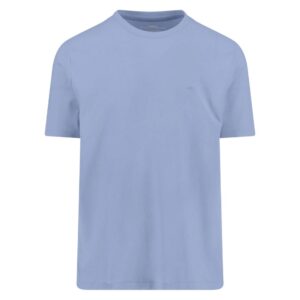 FYNCH-HATTON Sanforized Cotton Light Blue T-Shirt