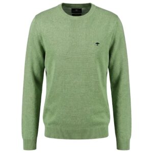Fynch-Hatton Cotton Crewneck Apple Green Sweater