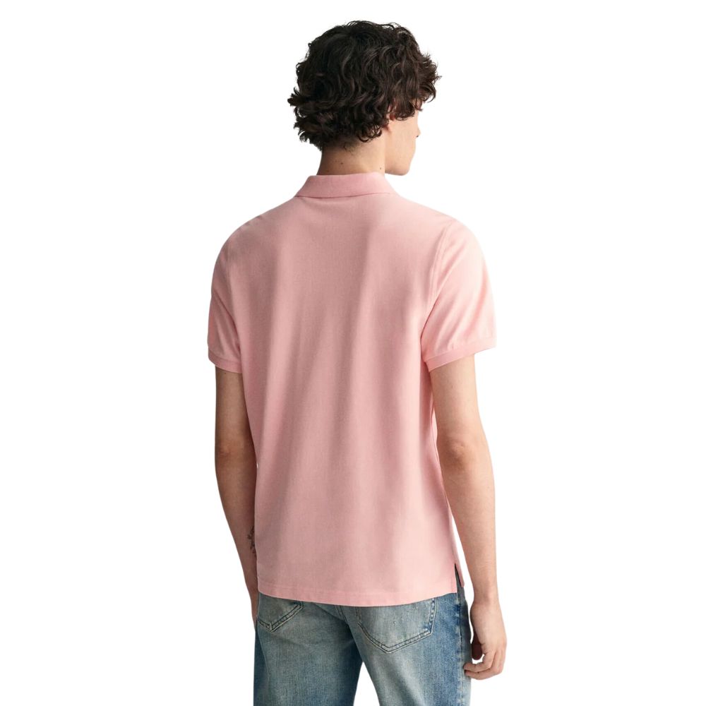 GANT Pink Regular Fit Shield Piqué Polo Shirt