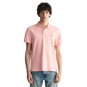GANT Pink Regular Fit Shield Piqué Polo Shirt