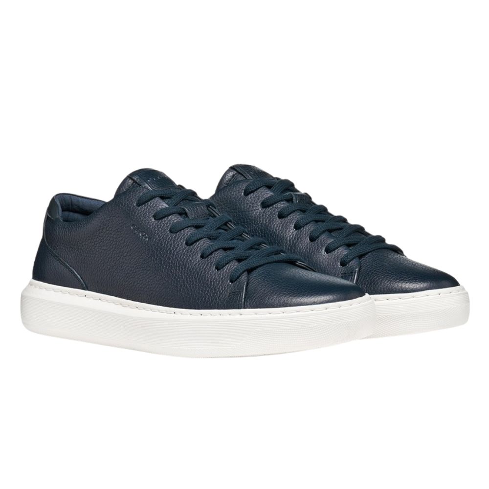 Geox Navy Leather Sneaker