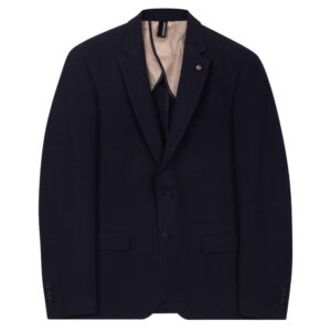 Giordano Half Lined Textured Navy Formal Jacket