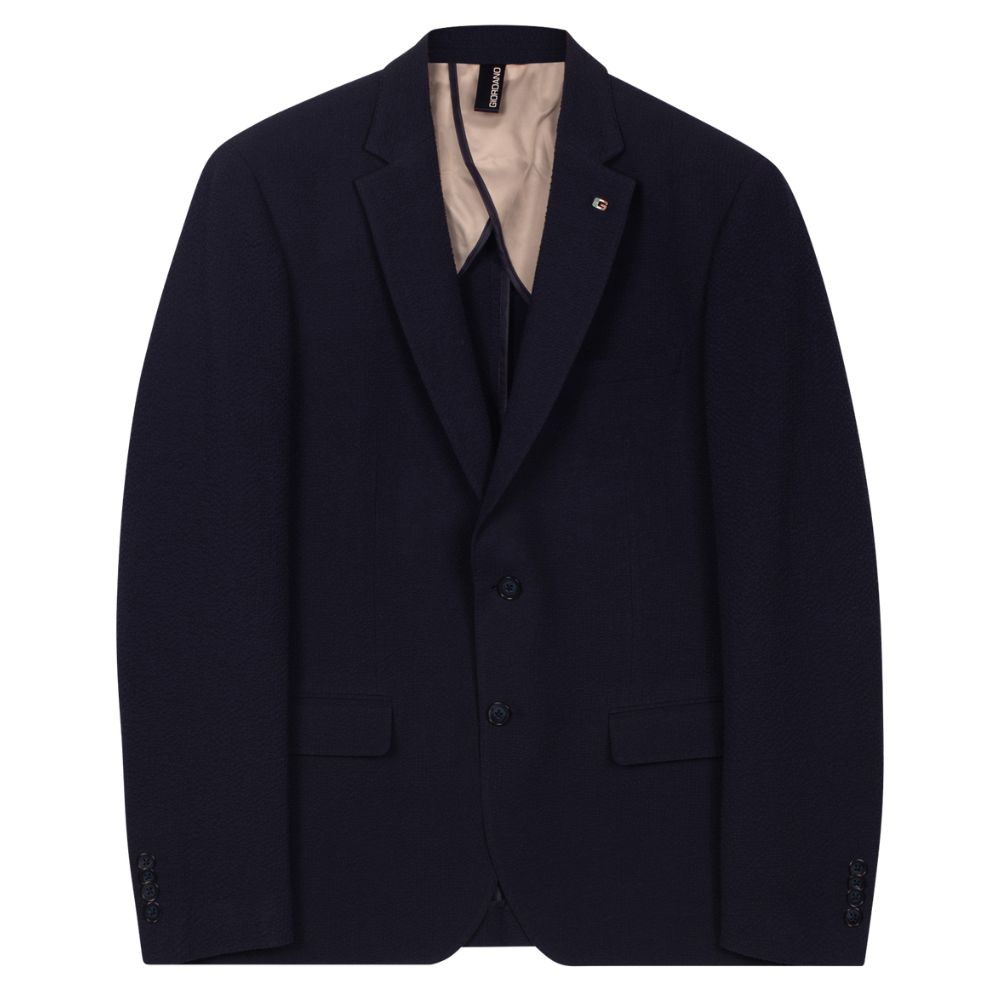 Giordano Half Lined Textured Navy Formal Jacket