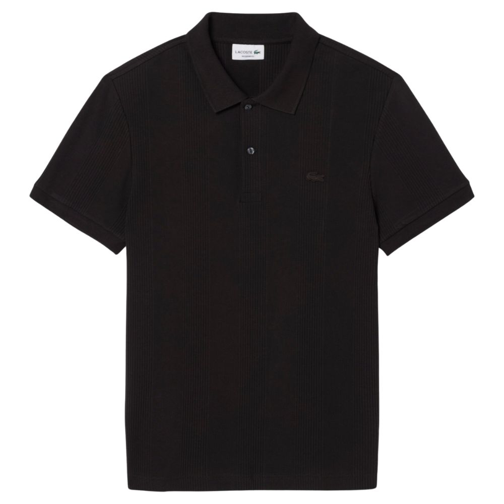 Lacoste Brown Regular Fit Ribbed Polo Shirt