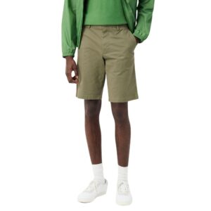 Lacoste Green Chino Shorts in Stretch Twill