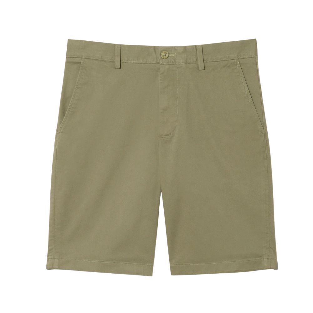 Lacoste Green Chino Shorts in Stretch Twill