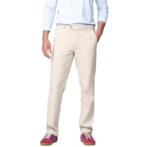 Meyer Roma Stone Cotton and Linen Mix Trousers