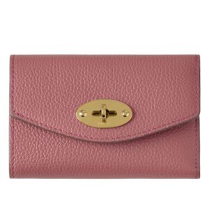 Mulberry Darley Folded Multi-Card Wallet Pink Scrumpy Small Classic Grain