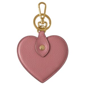 Mulberry Heart Keyring Pink Scrumpy Small Classic Grain