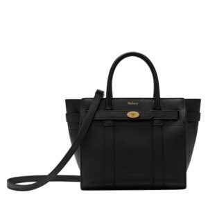 Mulberry Mini Zipped Bayswater Black Small Classic Grain