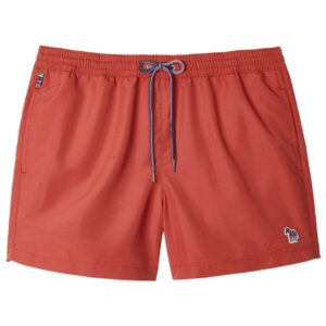 PAUL SMITH Red Swim Shorts Zebra Logo Swim Shorts